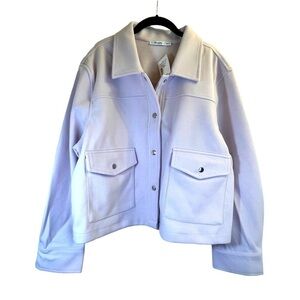Ricki's Woman’s Cropped Shacket Size XXL Lilac